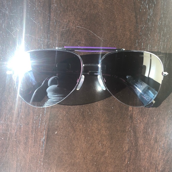 Emporio Armani Purple Aviator Sunglasses - Picture 2 of 8